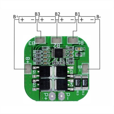 PCB (BMS) 4S 20А контроллер